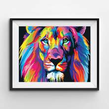 Abstract Colorful Lion