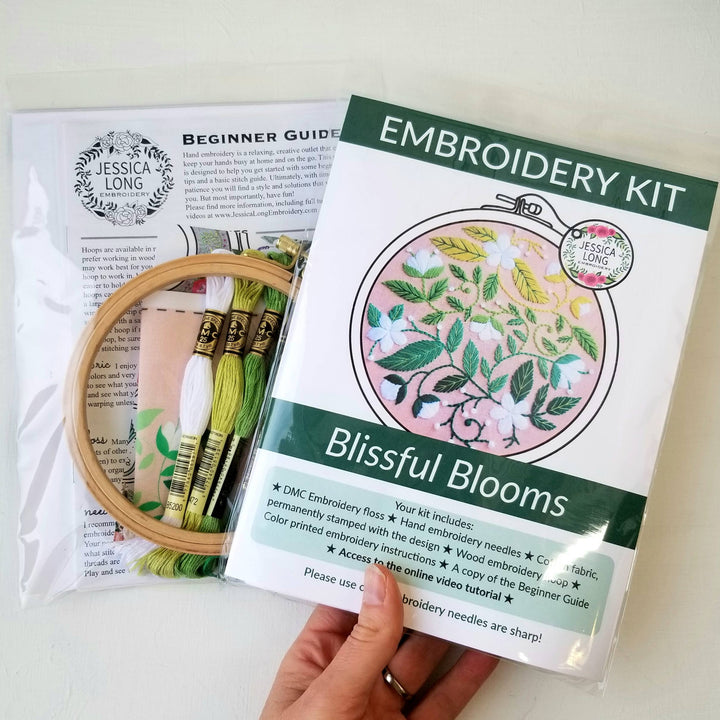 Blissful Blooms Beginner Hand Embroidery Kit