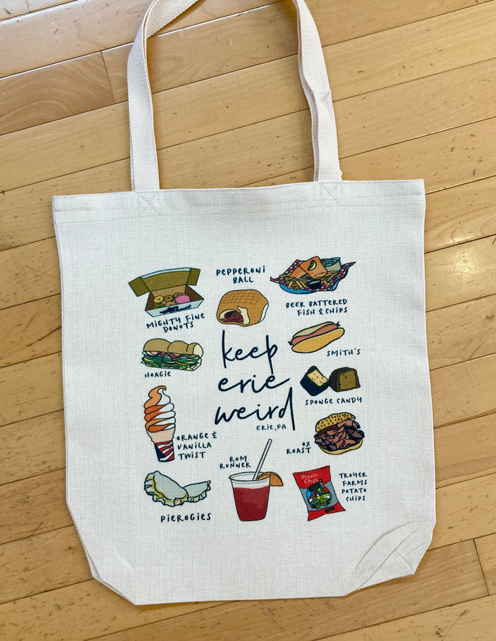 Canvas Tote Keep Erie Weird Snacks