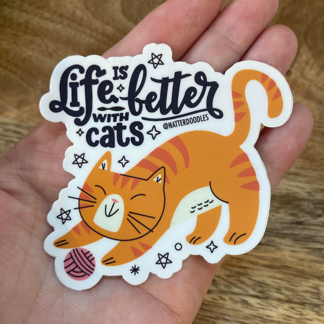 Sticker Life Is Better With Cats