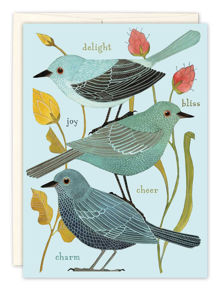 Birthday Card: Three Birds