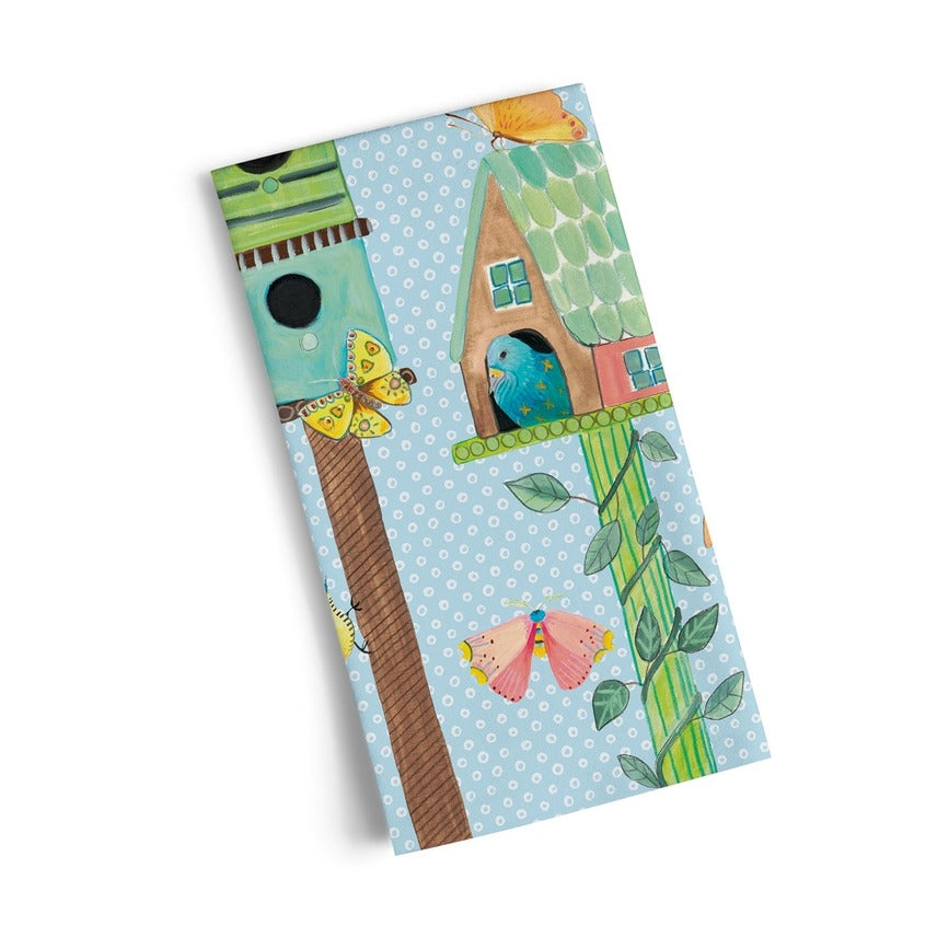 Cotton Tea Towel Birdhouse Lane