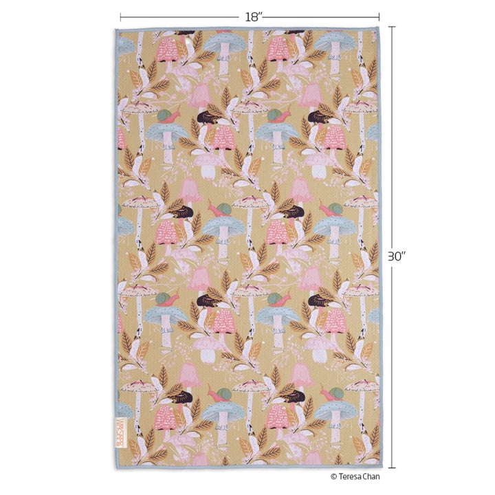 Microfiber Kitchen Dish Towel Woodland Mushrooms