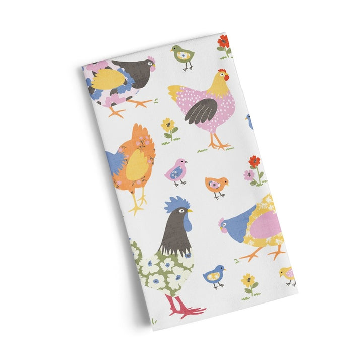 Cotton Tea Towel Hens and Chicks