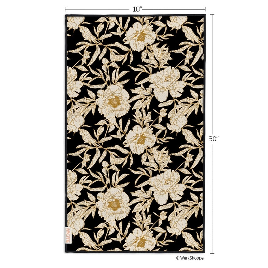 Microfiber Kitchen Dish Towel Ivory Roses