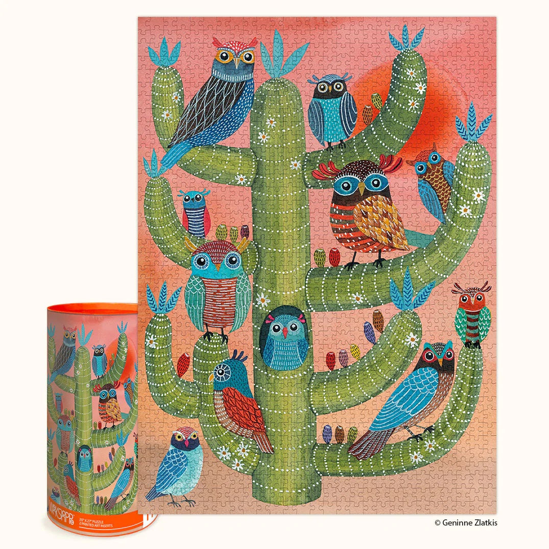 Puzzle 1000 Piece Saguaro Owls