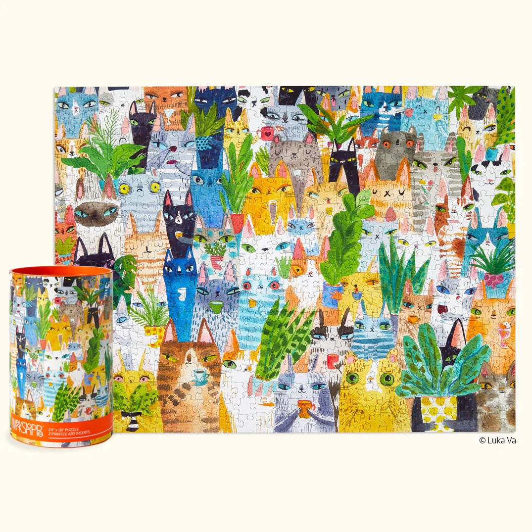 Puzzle 500 Piece Cat Plant Exchange