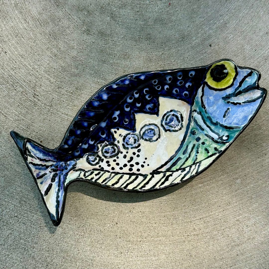 Fish Dish Small Blue + Green