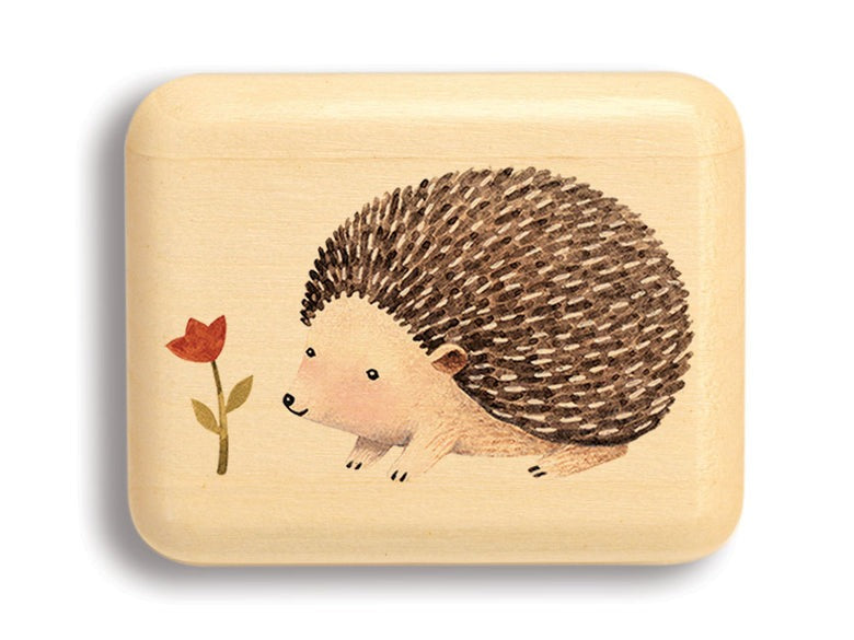 2" Flat Narrow Box Aspen Flower Hedgehog