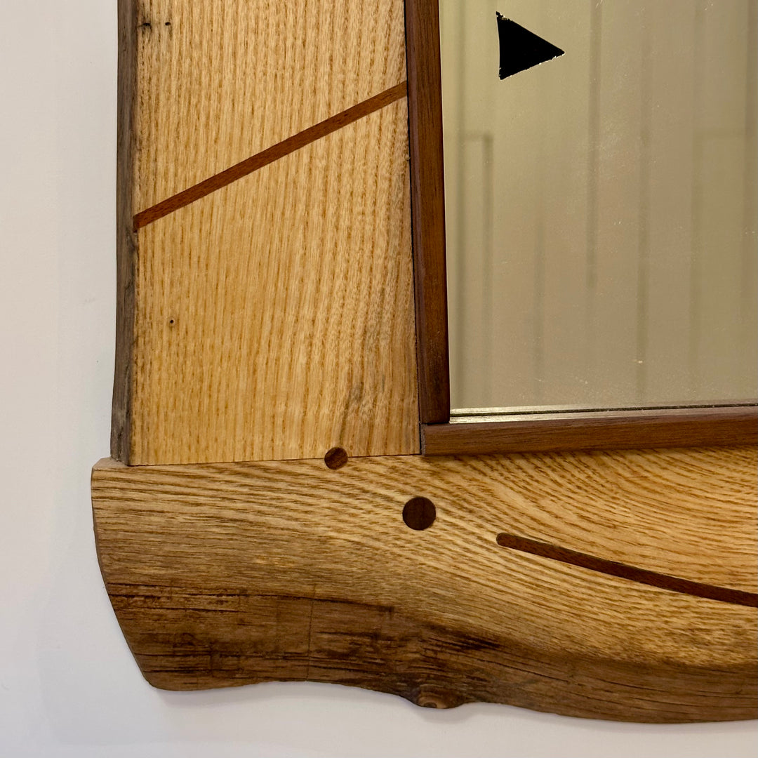 Medium Wooden Mirror Oak + Walnut