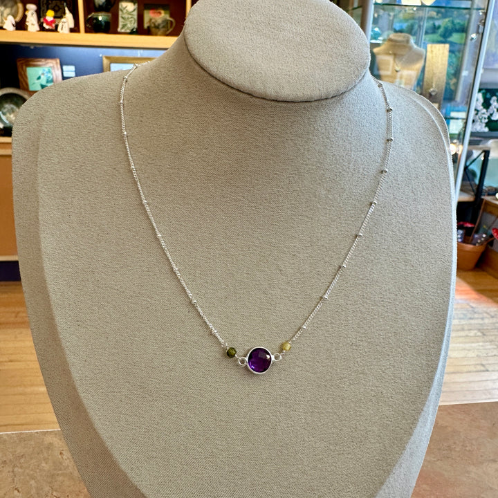 Erika Layering Necklace Amethyst
