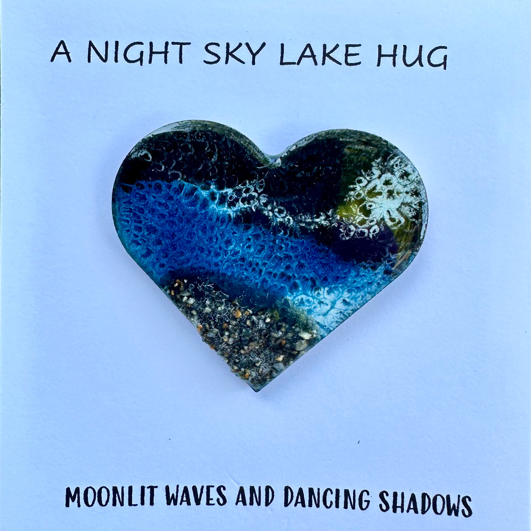 A Night Sky Lake Hug Card