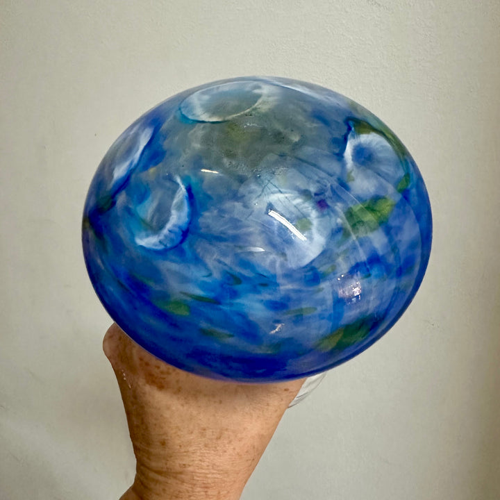 Mushroom Blue Cap on White Stem