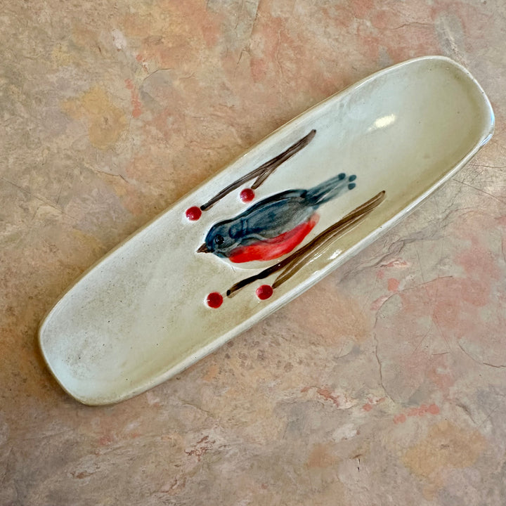 Bird Olive Server Old Gold