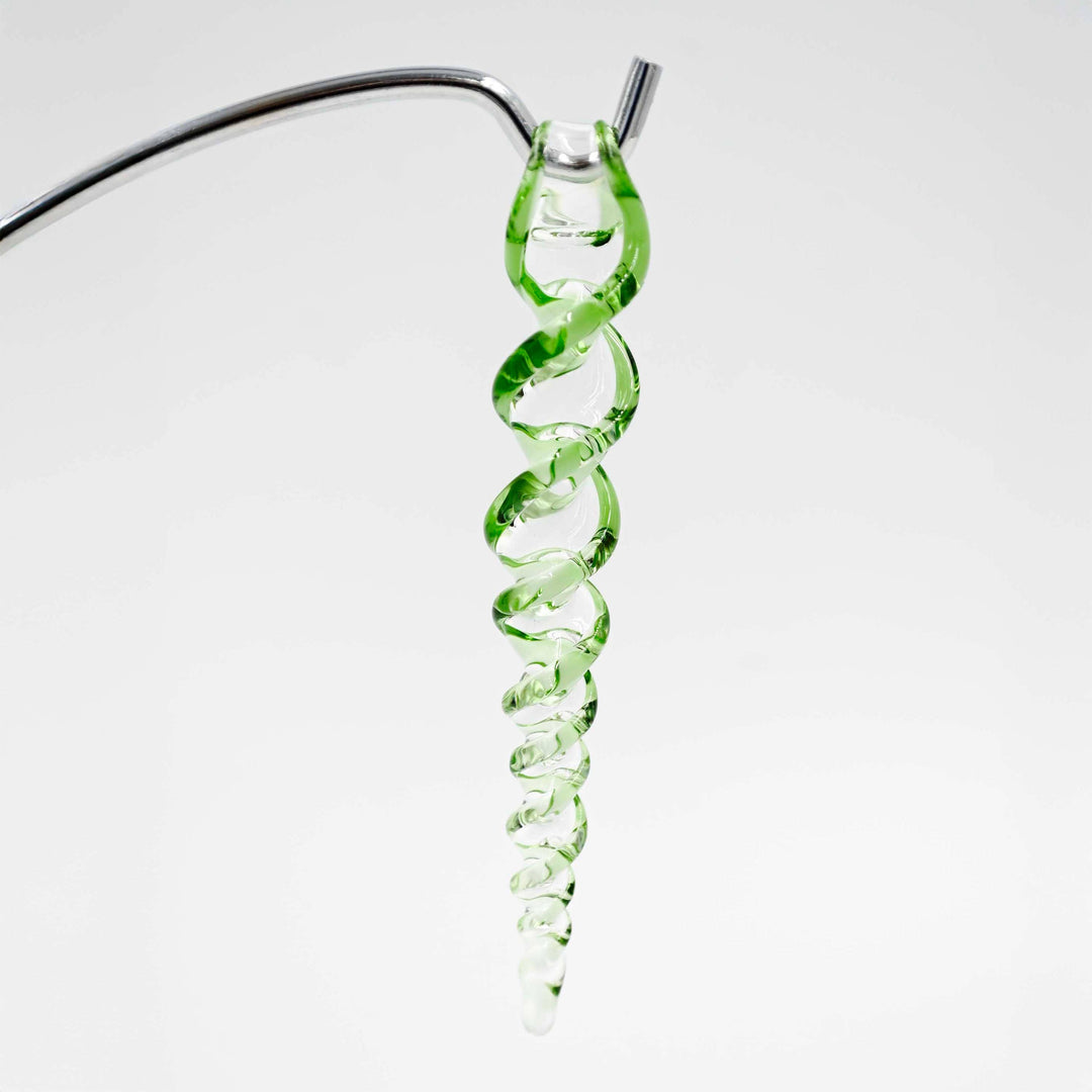 Green Striped Icicle Ornament