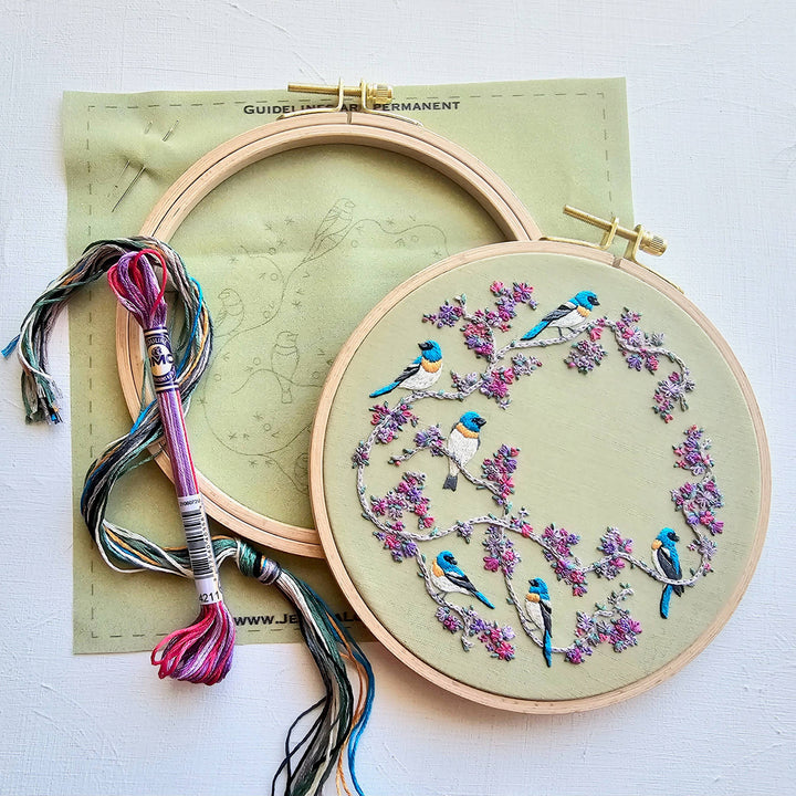 Birds & Blooms Hand Embroidery Kit