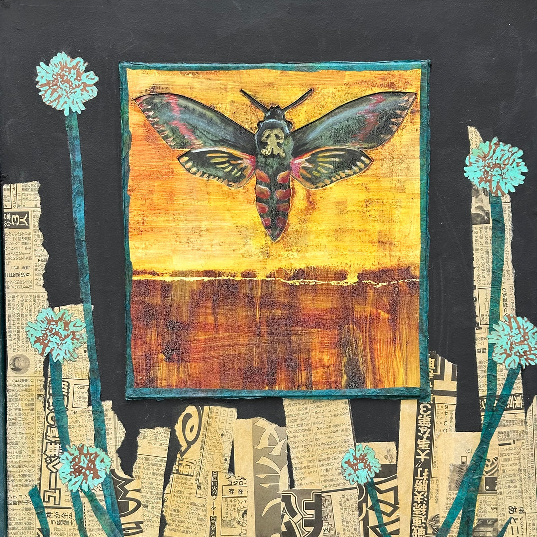 Death Head Moth Collage