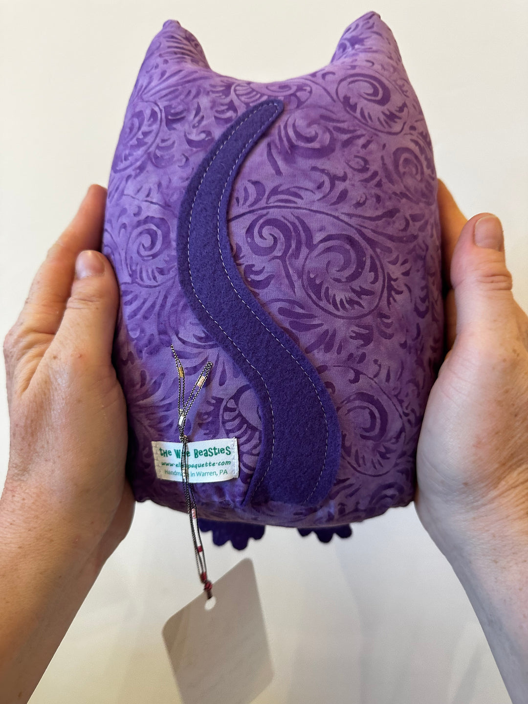 Plush Cat - Purple Paisley