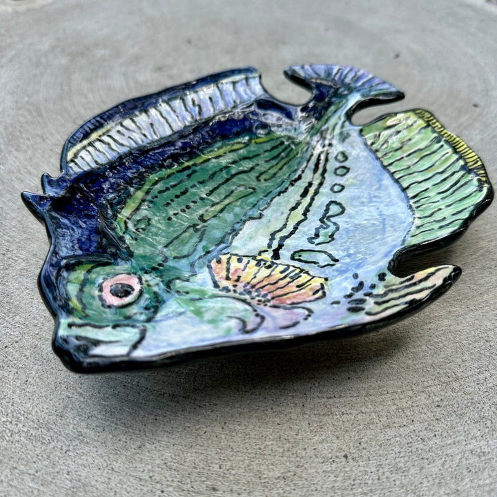 Fish Dish Large Blue + Green