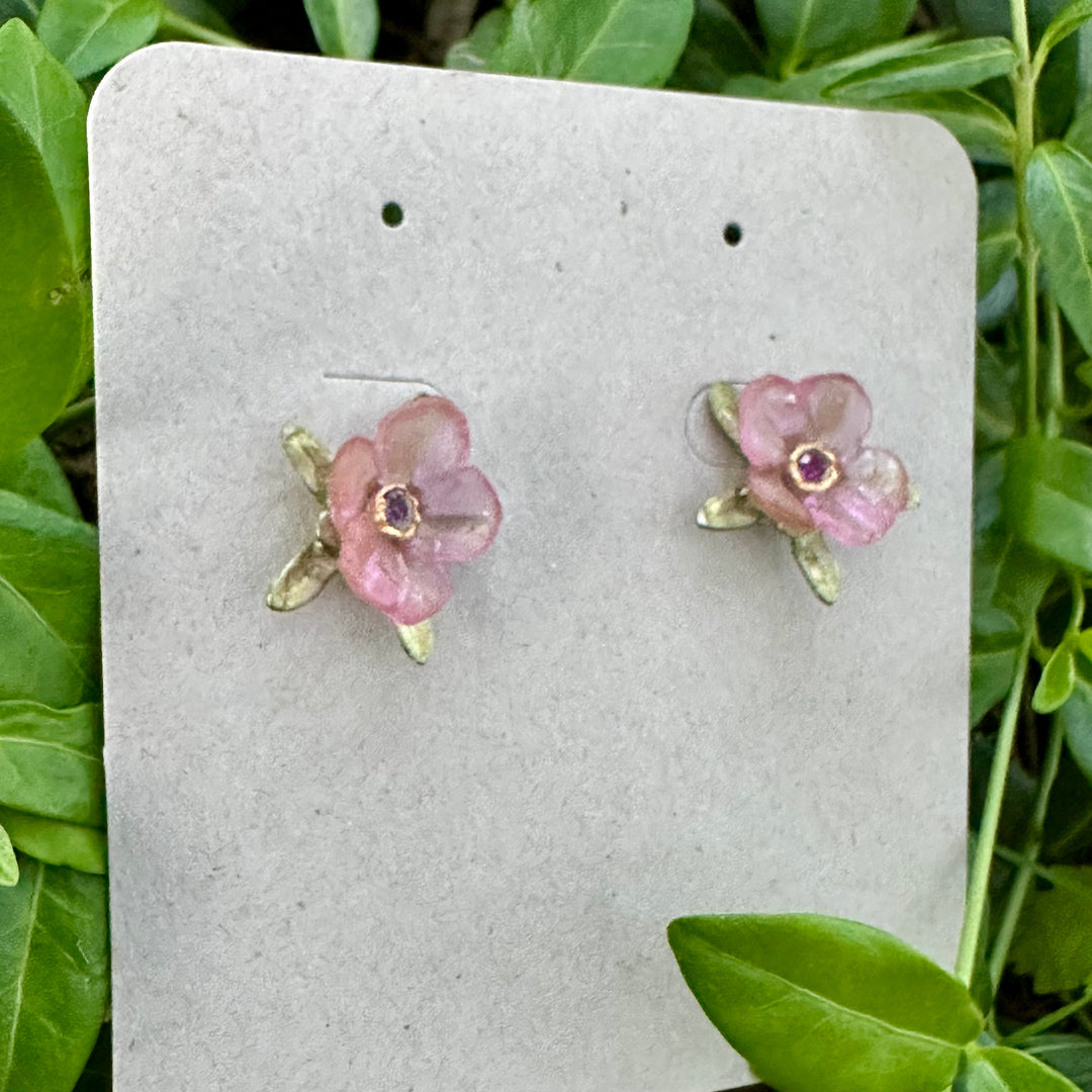 French Bouquet Post Earrings - Pink