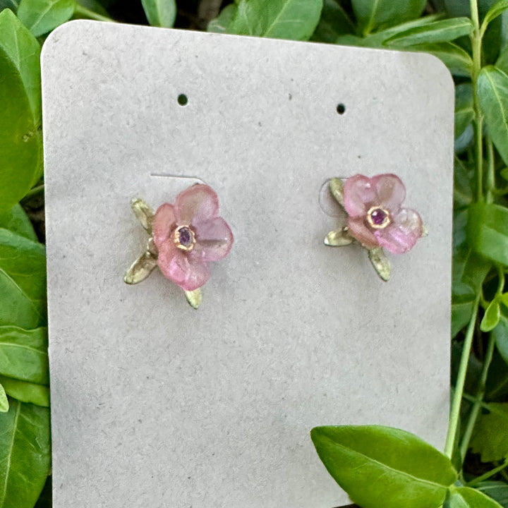 French Bouquet Post Earrings - Pink