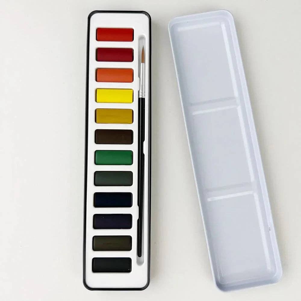 Watercolor Paint: Set of 12 Colors