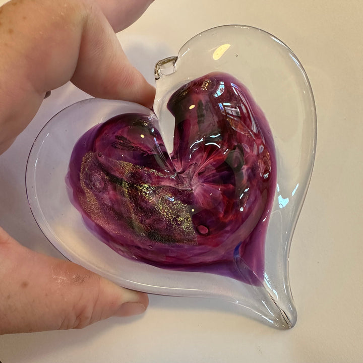 Medium Glass Heart - June
