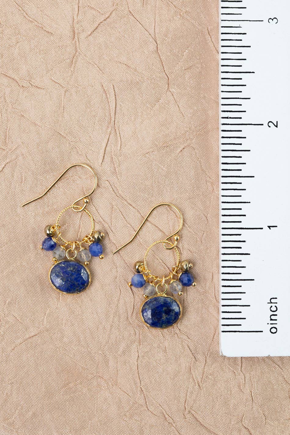 Blue Moon Lapis + Labradorite Cluster Earrings
