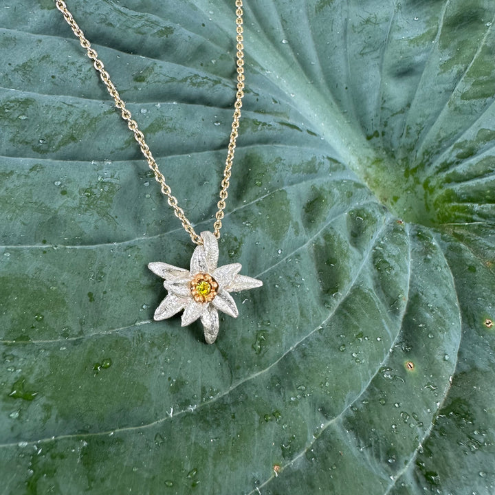 Edelweiss Dangle Pendant Necklace