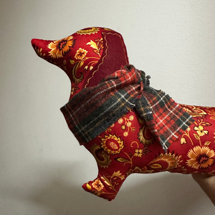 Plush Doxie - Paisley + Plaid