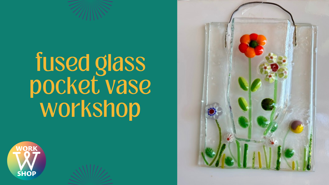 Fused Glass Pocket Vase Workshop: Saturday, April 18: 2-4 pm