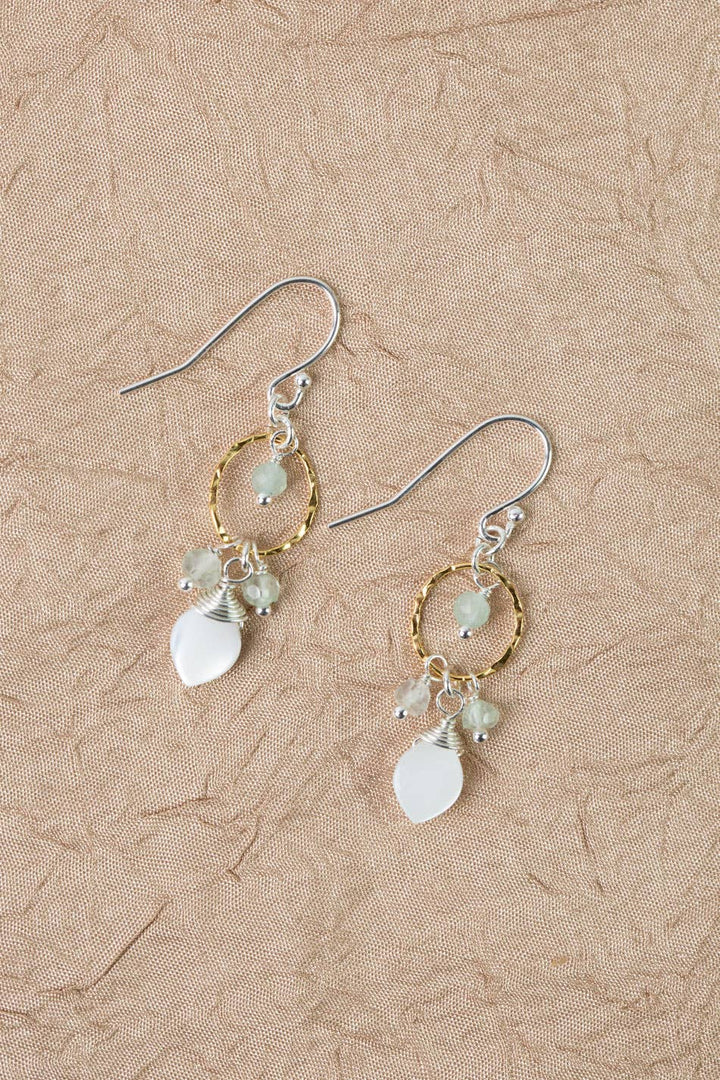 Serenity Aquamarine+ Prehnite Earrings