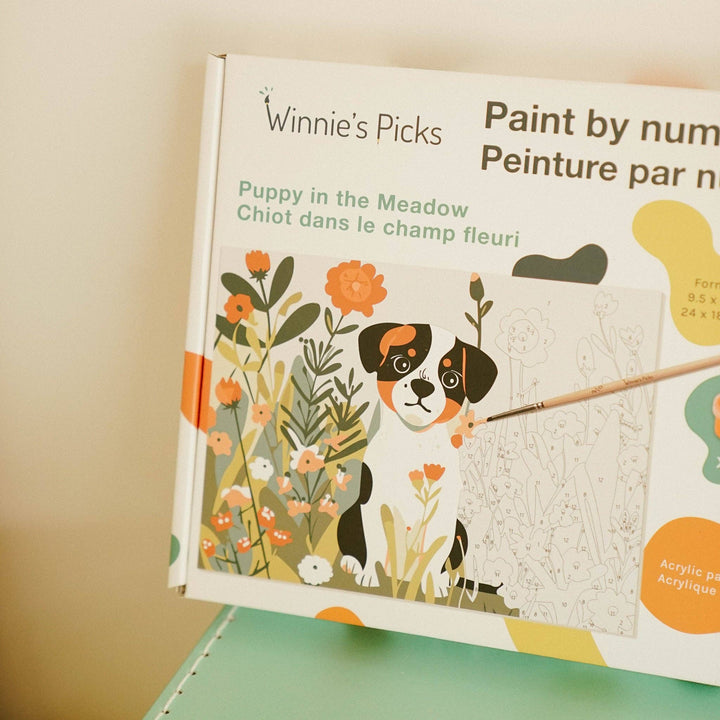 Spring Puppy Meadow Kids' Paint-by-Numbers Kit