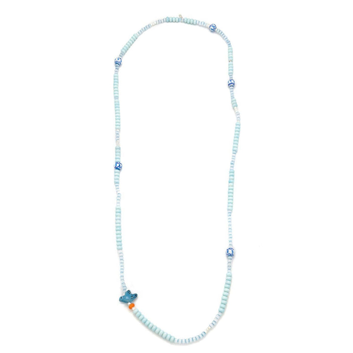 Ceramic Bead Wrap Bracelet/Necklace - Joy/Bluebird