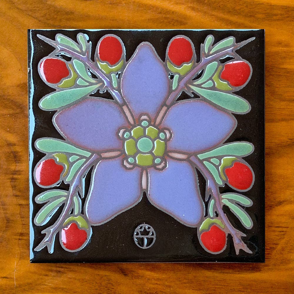 Wil Taylor Wolfberry Art Tile Trivet