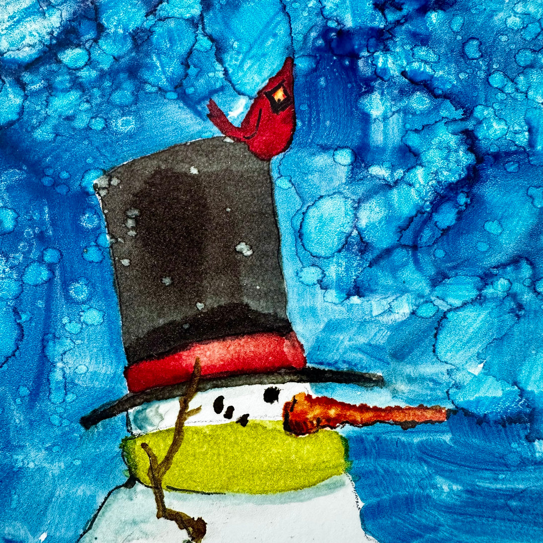 Top Hat Cardinal Medium Painting