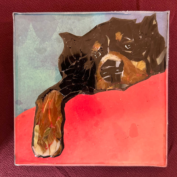 All Tuckered Out Dog Mosaic