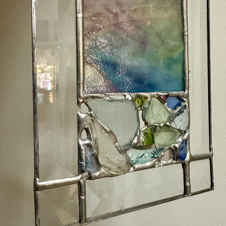 Pink + Light Blue + Yellow Glass Panel