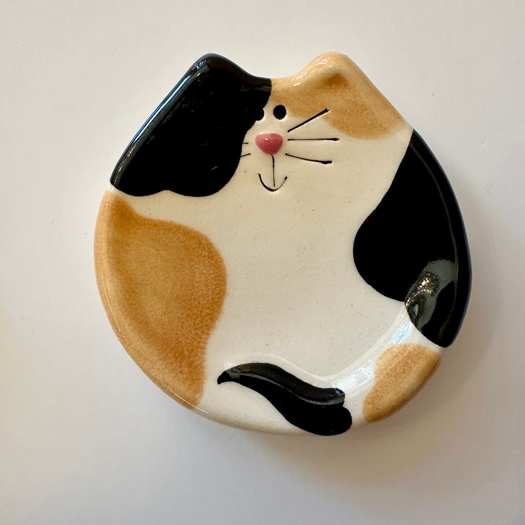 3" Calico Cat Dish