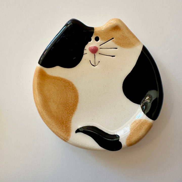 3" Calico Cat Dish