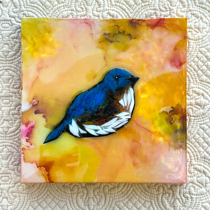 Blue Bird of Happiness Mosaic