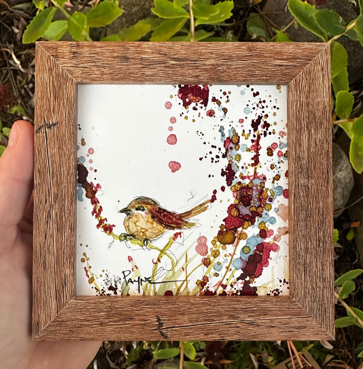 Little Bird in Autumn Mini Painting