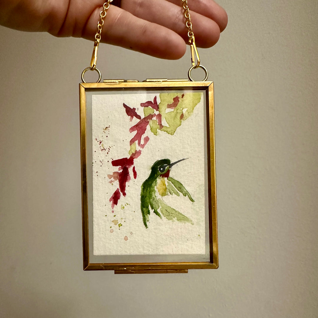Mini Hummingbird + Flower