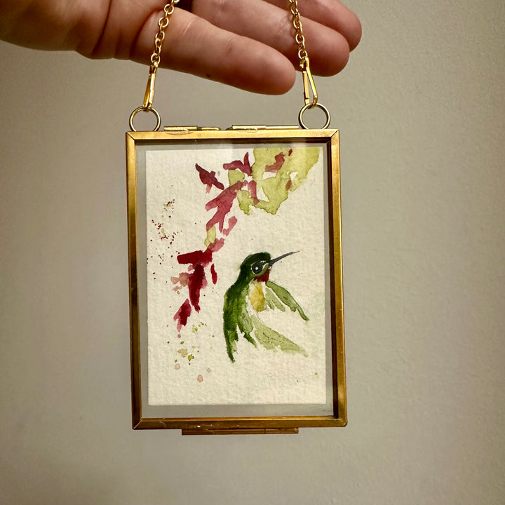 Mini Hummingbird + Flower