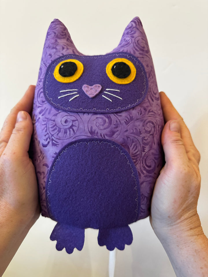 Plush Cat - Purple Paisley