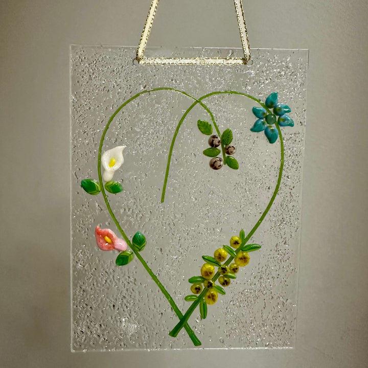 Wildflower Heart Suncatcher