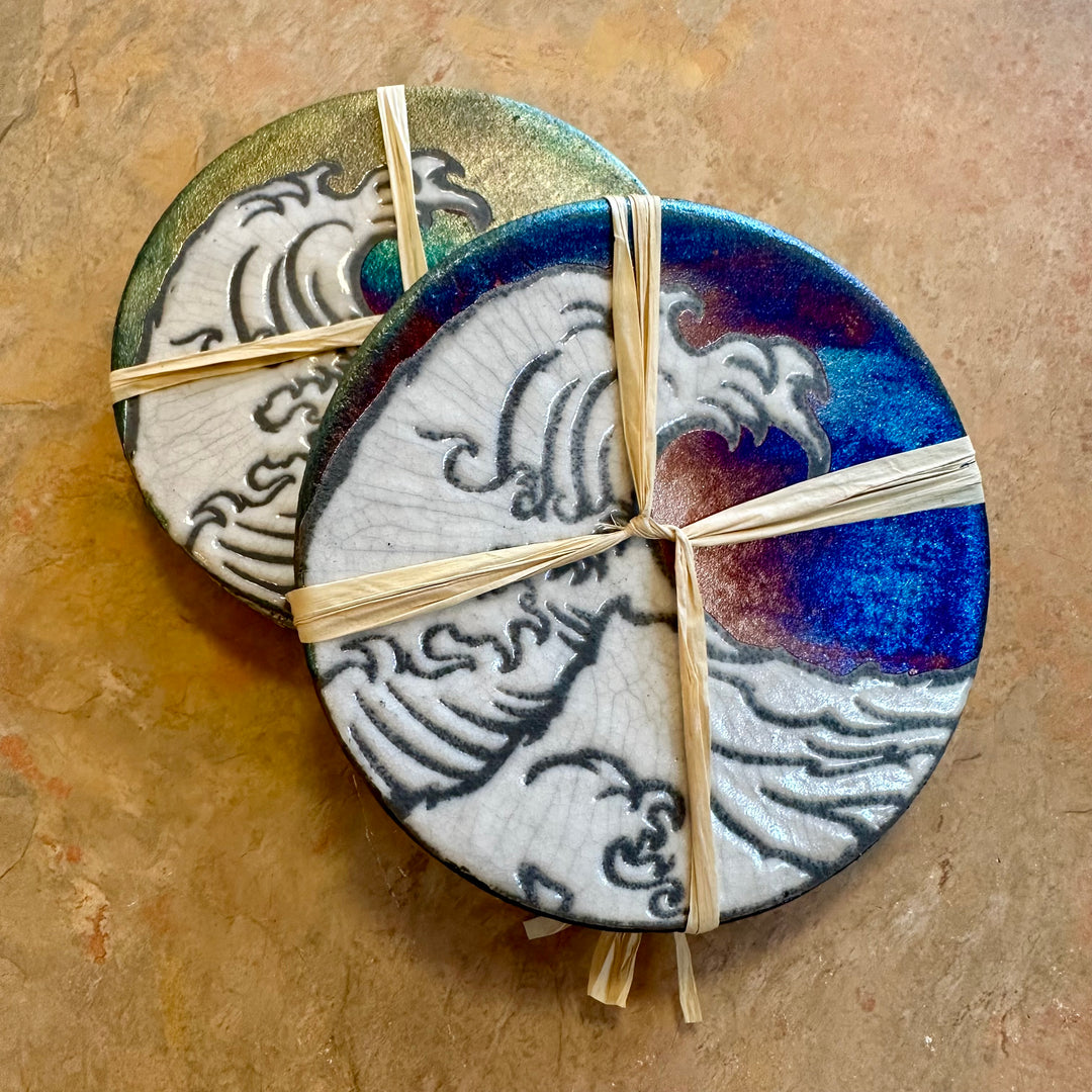 Coasters 2 Pack Ocean Waves