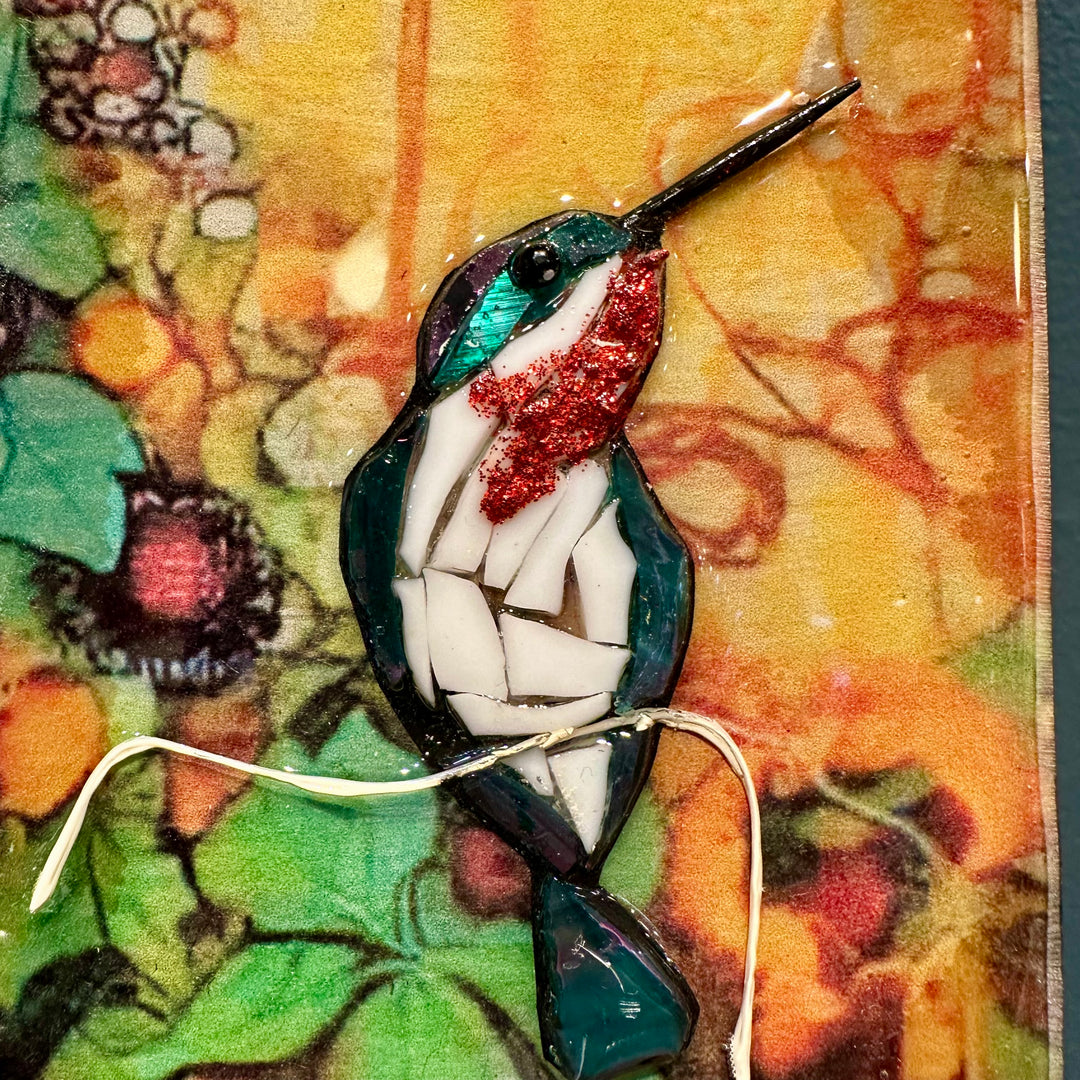 Hummingbird Mosaic Totem