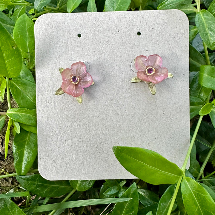 French Bouquet Post Earrings - Pink