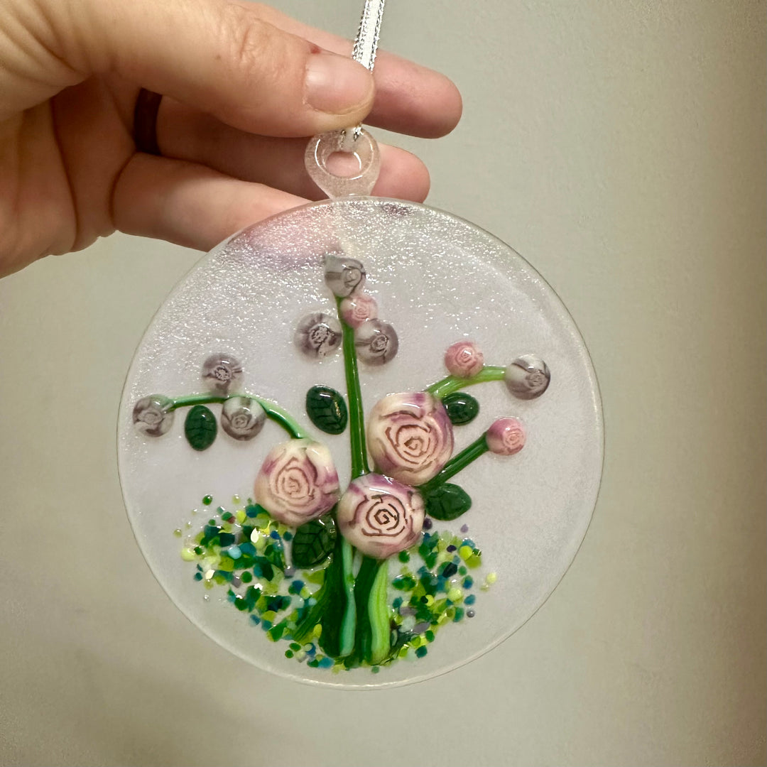 Suncatcher with Pink Roses